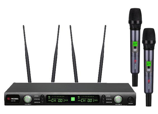 VOLTA US-102 (572-611MHz) -Вокальная радиосистема с 2 ручными микрофонами и кейсом - Звуковое и световое оборудование, музыкальные инструменты.