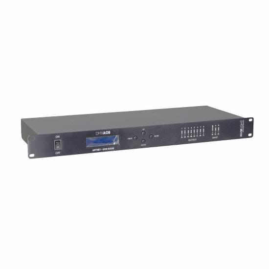 INVOLIGHT DMXAC8 - конвертер/сплиттер Art-Net, DMX-512, разъемы 2х RJ45, 2х DMX-вход, 8х DMX-выход - Звуковое и световое оборудование, музыкальные инструменты.