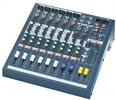 SOUNDCRAFT EPM6 - микш. пульт 6 моно, 2 стерео, 2 Aux, фейдеры 60мм. Возможен монтаж в рэк - Звуковое и световое оборудование, музыкальные инструменты.