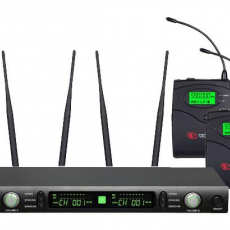 VOLTA US-102H (572-611MHz) -Вокальная радиосистема с 2 головными микрофонами с 2 петличными микрофонами - Звуковое и световое оборудование, музыкальные инструменты.