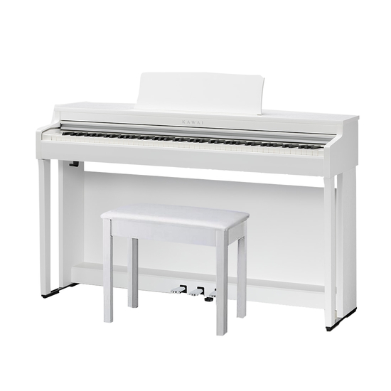 KAWAI CN201 W - цифровое пианино, банкетка, механика Responsive Hammer III, 88 клавиш, цвет белый - Звуковое и световое оборудование, музыкальные инструменты.