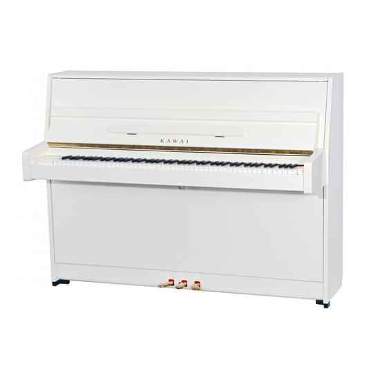 KAWAI K-15E WH/P - пианино, 110х149х59, 196 кг., белый полиров., механизм Ultra Responsive - Звуковое и световое оборудование, музыкальные инструменты.