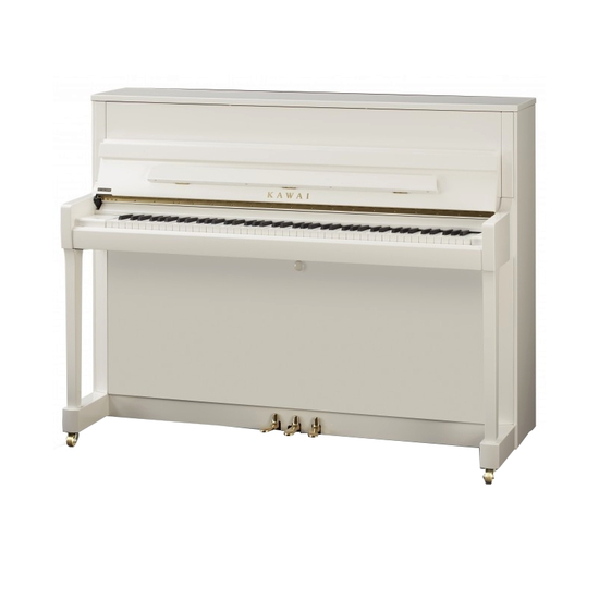 KAWAI K-200 WH/P - пианино, 114х149х57, 208 кг., цвет белый полированный, механизм Millennium III - Звуковое и световое оборудование, музыкальные инструменты.