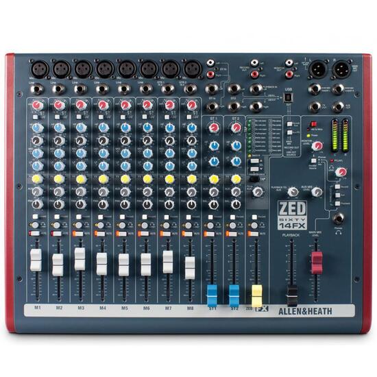 Allen & Heath ZED60-14FX 14-канальный аналоговый микшер - Звуковое и световое оборудование, музыкальные инструменты.